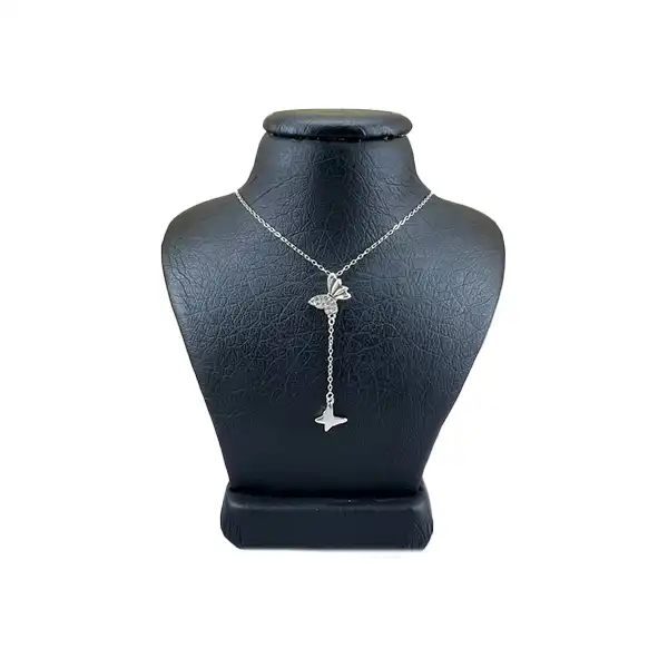 گردنبند نقره زنانه مدل پروانه آویز دار اسپرت  کد 8484926
