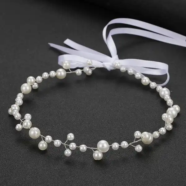 ریسه مو زنانه مدل مرواریدی کد 440