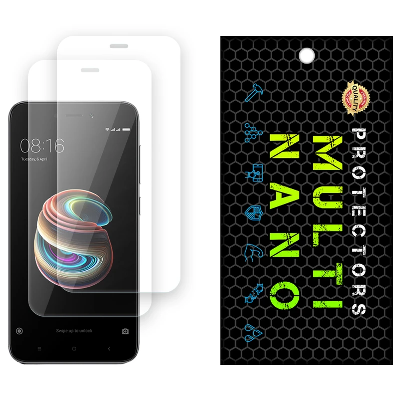 محافظ صفحه نمایش شفاف مولتی نانو مدل X-S2N مناسب برای گوشی موبایل شیائومی Redmi 5A بسته دو عددی