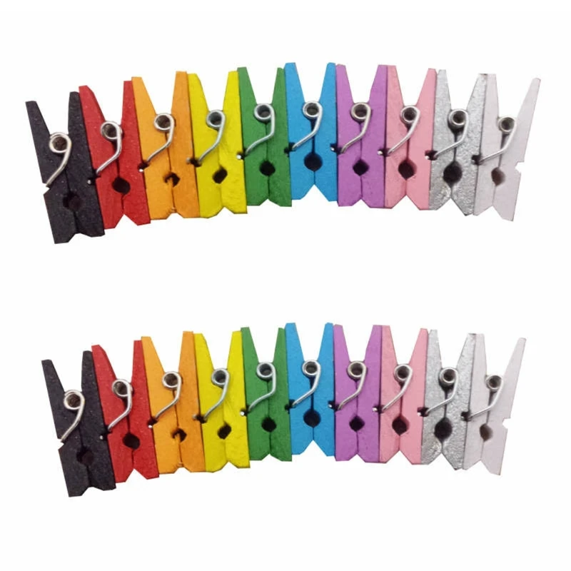 گیره عکس مدل rainbow مجموعه 20 عددی
