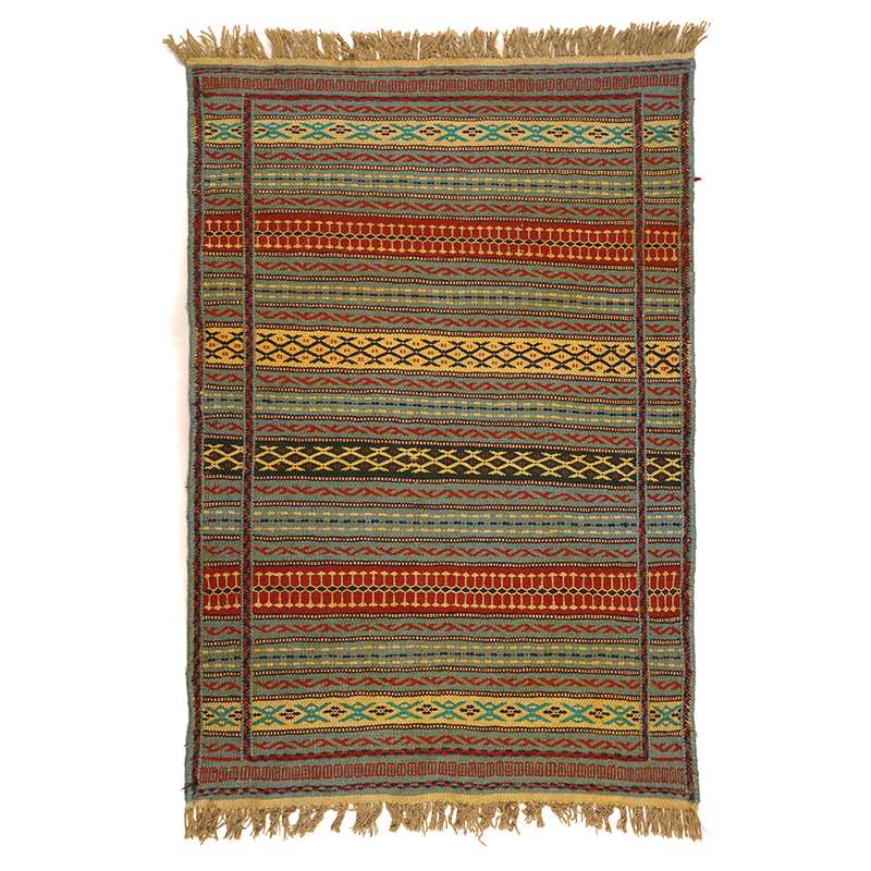 گلیم دستبافت یک و نیم متری مدل کلات کد 141060