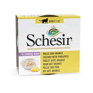 کنسرو گربه شسیر مدل Chicken آناناس وزن 75 گرم
