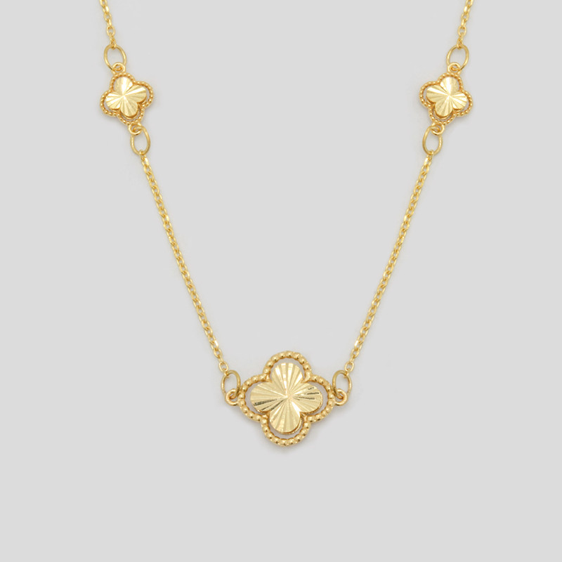 گردنبند طلا 18 عیار زنانه با زنجیر فیگارو مایا ماهک مدل MM2154