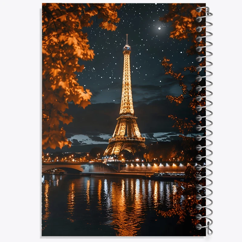 دفتر ژورنال نویسی 50 برگ خندالو مدل نقطه ای طرح برج ایفل کد F7015