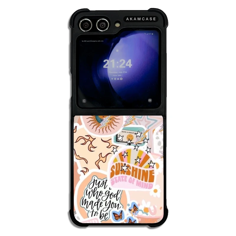 کاور آکام مدل AMCWSGZFLIP5-GOOD VIBE4 مناسب برای گوشی موبایل سامسونگ Galaxy Z Flip 5