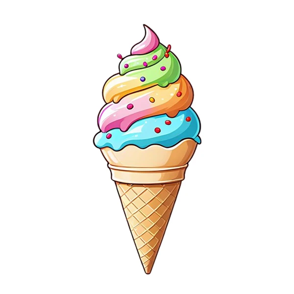 استیکر پارچه و لباس پاد آفرین طرح بستنی کد 5362