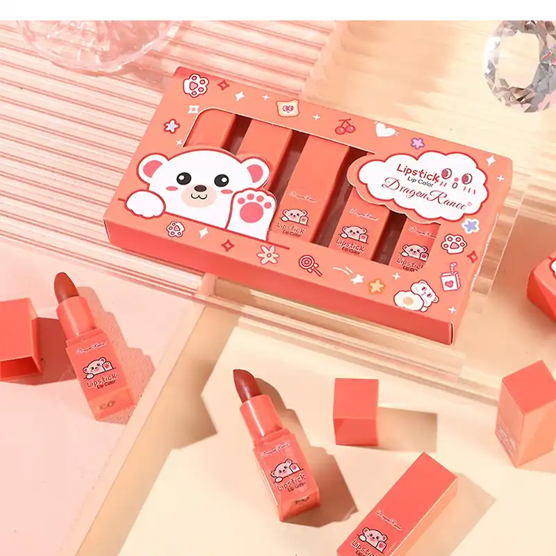 رژ لب جامد دراگون رانی مدل Panda مجموعه 5 عددی