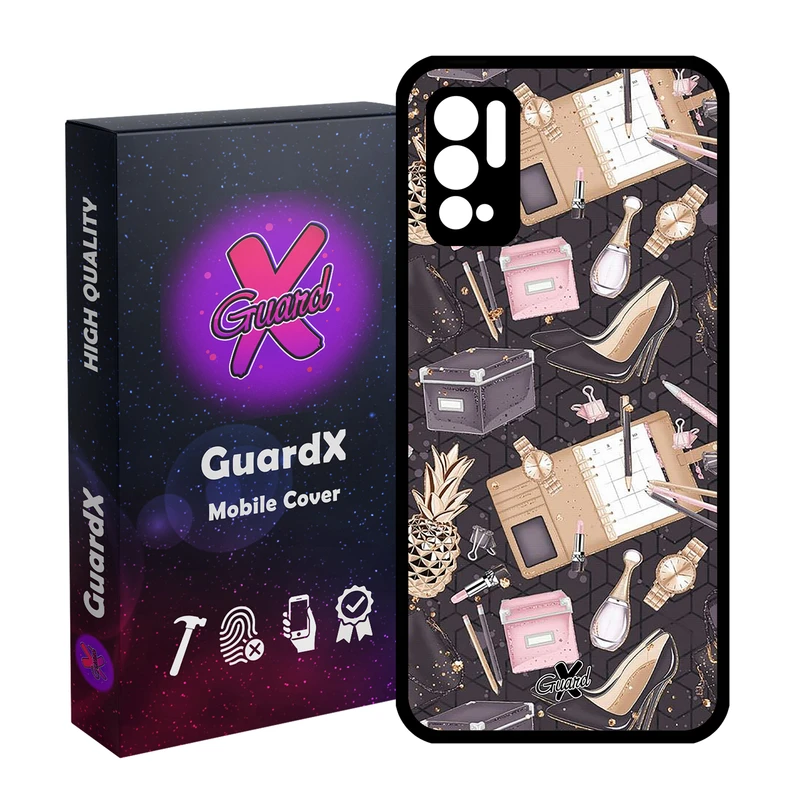 کاور گارد ایکس طرح دخترانه مدل Glass10310 مناسب برای گوشی موبایل شیائومی Redmi Note 10 5G / Poco M3 Pro