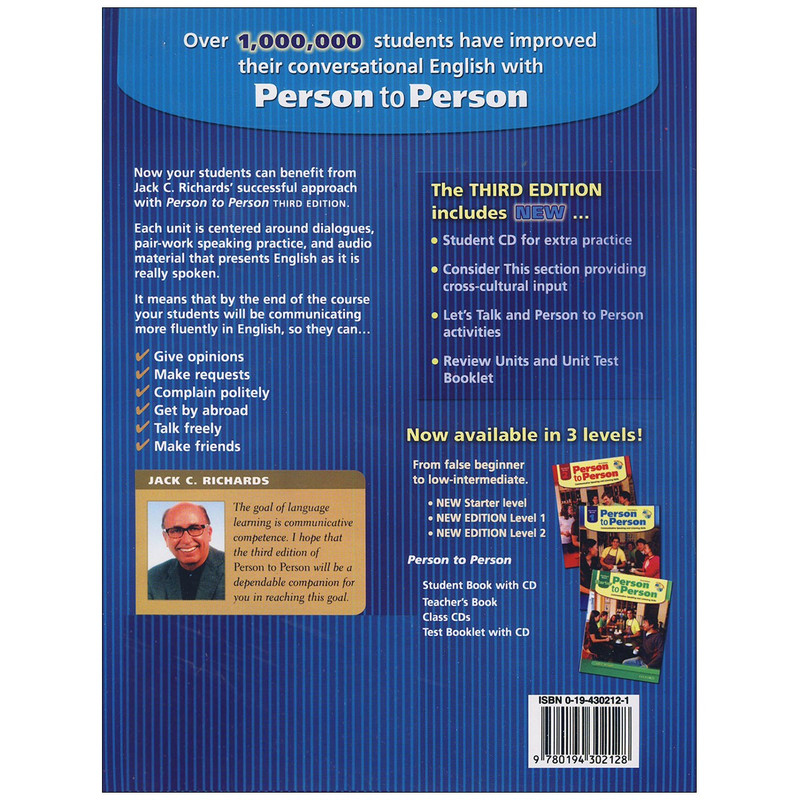 کتاب Person to Person 1 اثر Jack C. Richards انتشارات اکسفورد کتاب Person to Person 1 اثر Jack C. Richards انتشارات اکسفورد
