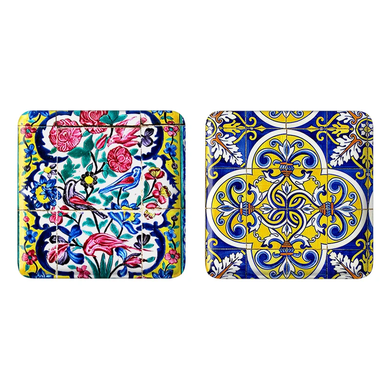 مگنت خندالو مدل کاشی کد 21952196 مجموعه 2 عددی