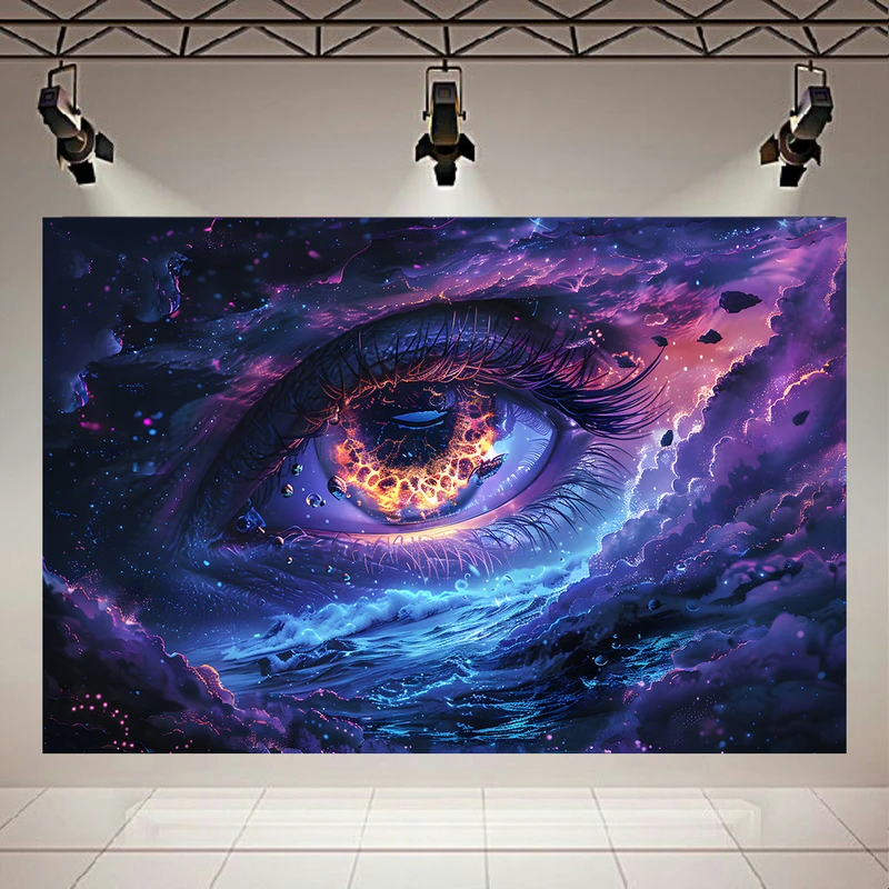 تابلو بوم طرح چشم کهکشانی کد AR31930