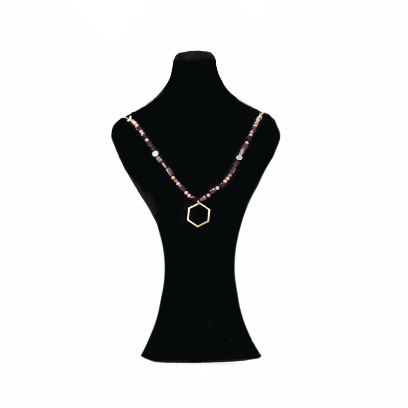 گردنبند طلا 18 عیار دخترانه مدل سنگ طبیعی گردنبند طلا 18 عیار دخترانه مدل سنگ طبیعی