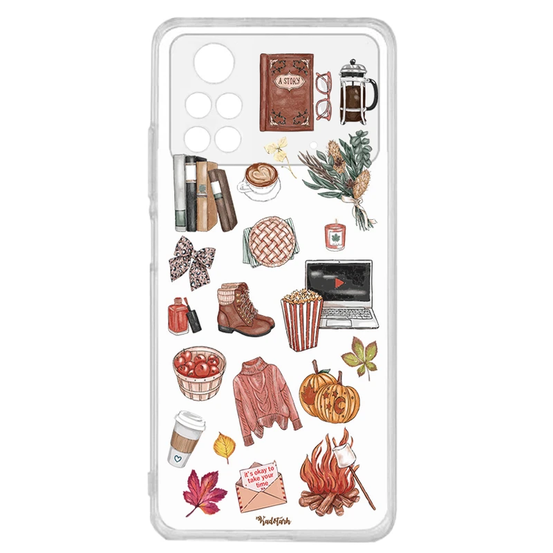 کاور مدل استیکر پائیزی مناسب برای گوشی موبایل شیائومی Poco M4 Pro/4G