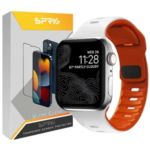 بند اسپریگ مدل Spig Sport Dual Color مناسب برای اپل واچ سری 1/2/3/4/5/6/7/8/SE/ULTRA سایز 42/44/45/49 میلی متری