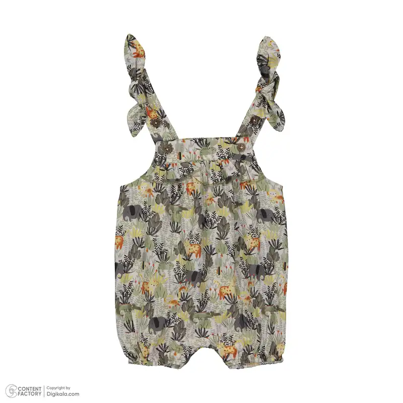 ست سرهمی و هدبند نوزادی دخترانه ایندیگو مدل 13165 رنگ سبز