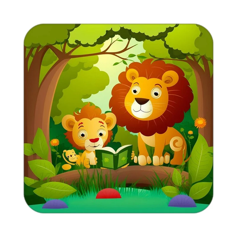 زیر لیوانی کاکتی طرح شیر مدل mp23133