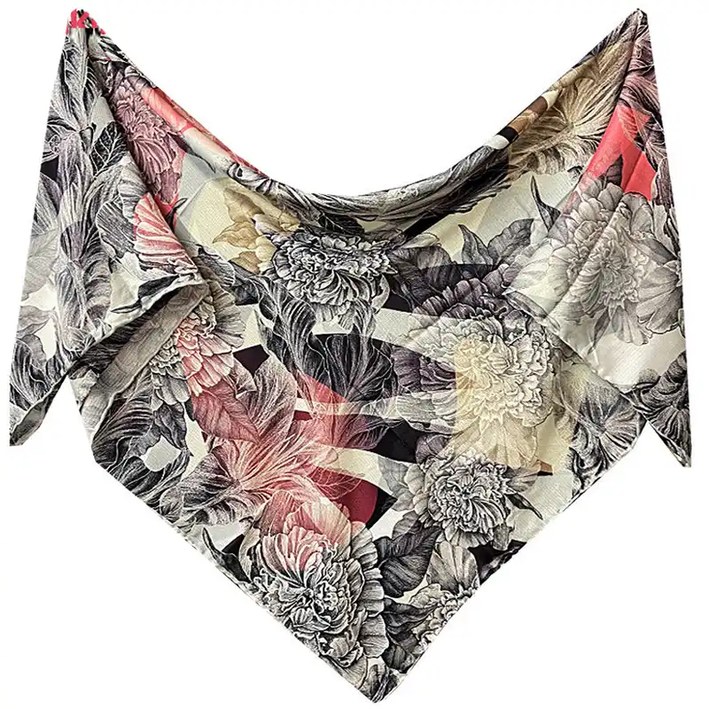 روسری زنانه مدل گل پیجازی کد AZ - 432503