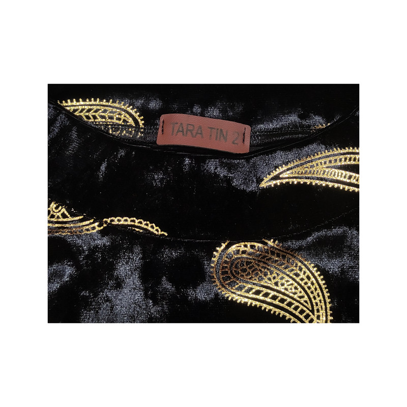 بادی زنانه تارا تین مدل مخمل طلا کوب طرح ترمه کد 81