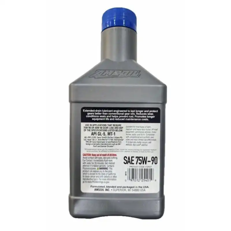 روغن گیربکس دستی و دیفرانسیل ای ام اس اویل مدل Synthetic 75w90 حجم 1 لیتر