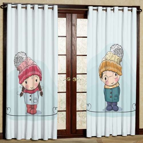  پرده چاپی مدل هازان طرح کودک سایز 280x140 سانتی متر