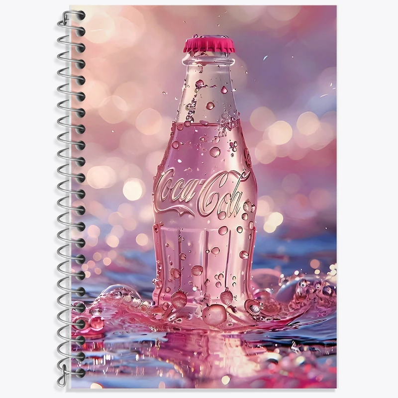دفتر زبان 50 برگ خندالو مدل سه خط طرح نوشابه کوکاکولای کیوت کد F7872