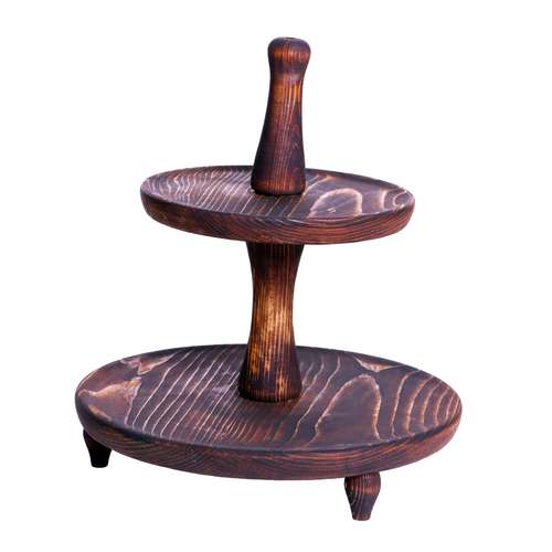 شیرینی خوری مدل چوبی دو طبقه dk1