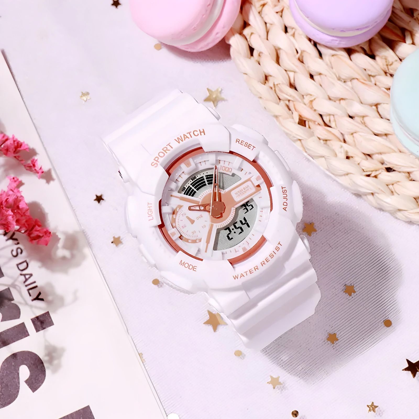 ساعت مچی عقربه ای مدل کوارتز دو زمانه کرنوگراف کد 01 -  - 3