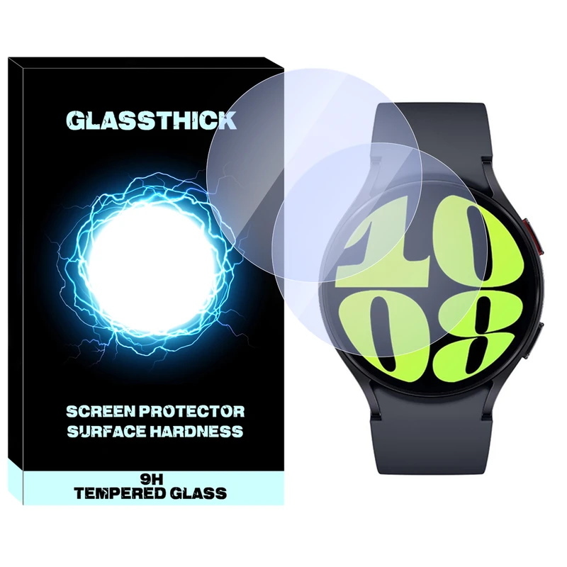 محافظ صفحه نمایش شیشه‌ای گلستیک مدل SH-GL مناسب برای ساعت هوشمند سامسونگ Galaxy watch 6 40mm بسته دو عددی