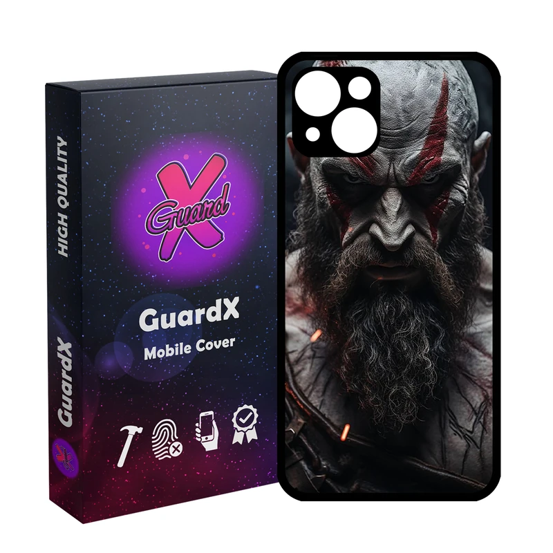 کاور گارد ایکس طرح God of War مدل Glass10835 مناسب برای گوشی موبایل اپل iPhone 13