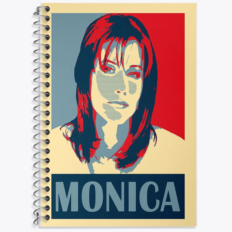 دفتر زبان 50 برگ خندالو مدل سه خط طرح مونیکا بلوچی (Monica Bellucc) کد F6471