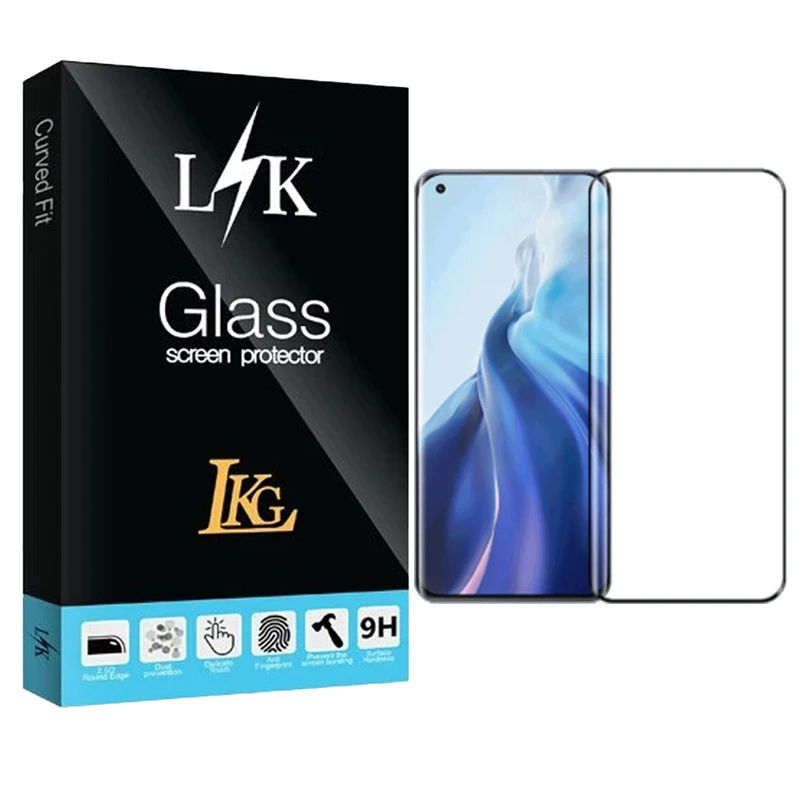 محافظ صفحه نمایش ال کا جی مدل فول چسب مناسب برای گوشی موبایل شیائومی Mi 11 Pro 5G