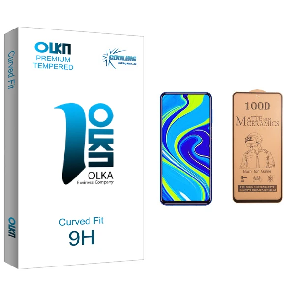 محافظ صفحه نمایش سرامیکی کولینگ مدل Olka glass مناسب برای گوشی موبایل شیائومی Redmi Note 9s