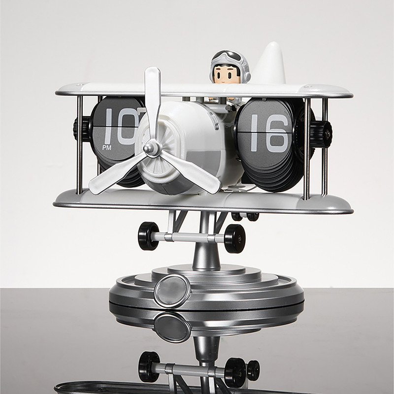 ساعت رومیزی ورقه‌ای مدل هواپیما کد TN-110