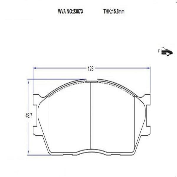 لنت ترمز جلو سایلنت مدل wva23873 مناسب برای تیبا