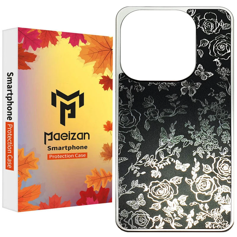 کاور پاییزان مدل Dark Flowers طرح لاکچری مناسب برای گوشی موبایل شیائومی Redmi Note 14 4G 