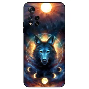Megafone Wolf and Moon 8006 Cover For Xiaomi Redmi Note 11 Pro Plus 5G