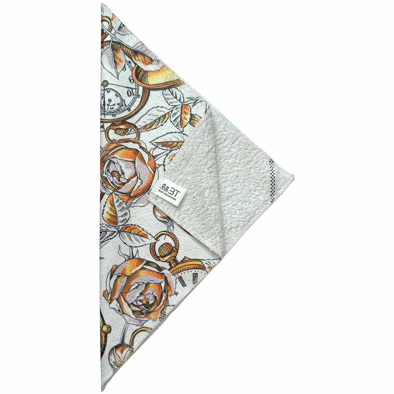 دستمال نظافت آشپزخانه بی تی مدل میکروفایبر طرح ساعت کد 30x30W304 بسته 4 عددی