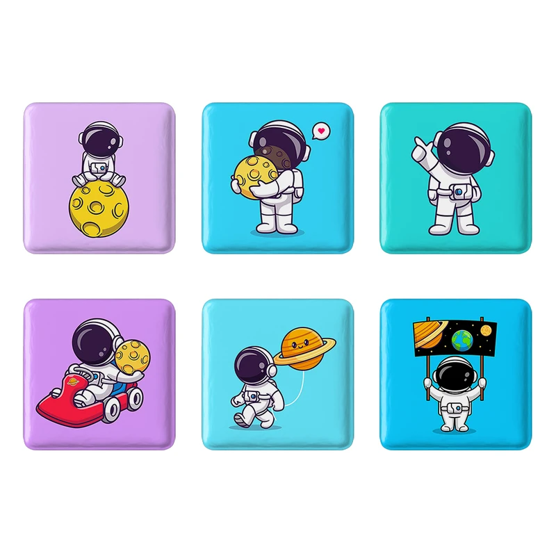 مگنت خندالو طرح فضانورد Spaceman کد 1594B مجموعه 6 عددی