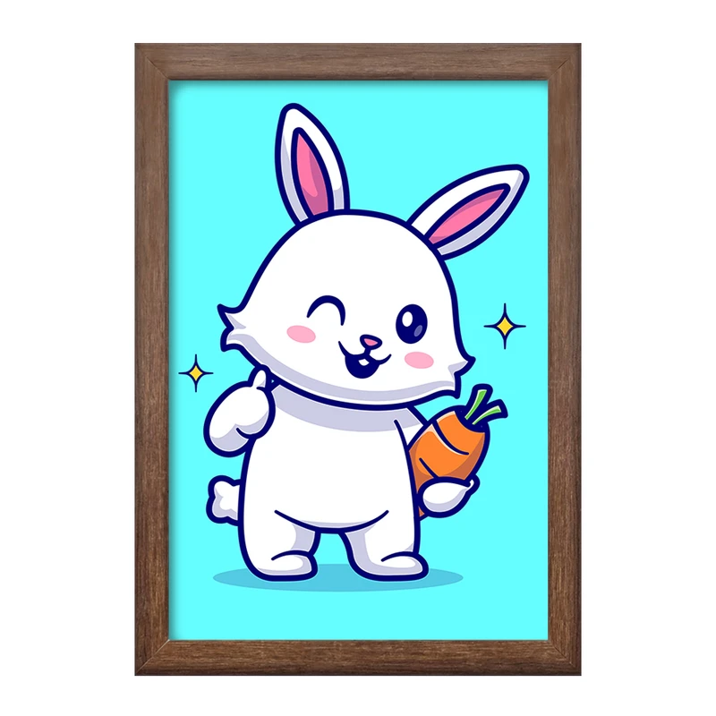 تابلو خندالو طرح  حیوانات بامزه خرگوش کد 25435