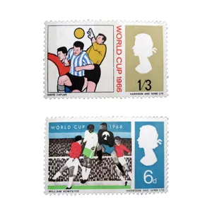 تمبر یادگاری طرح ورزشی مدل world cup 66 کد f-66 مجموعه 2 عددی