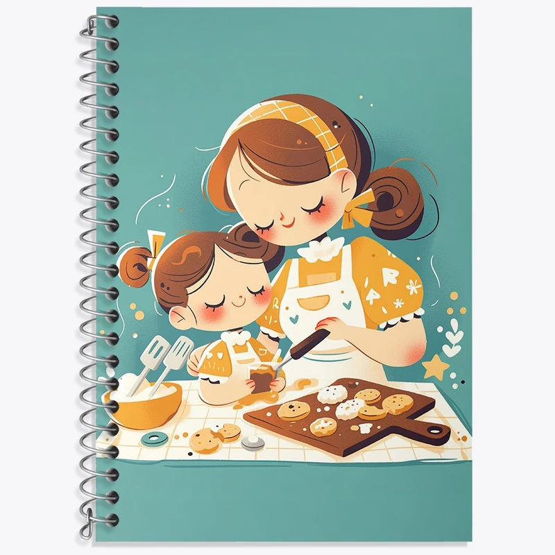 دفتر لغت 50 برگ خندالو طرح کیک و شیرینی پزی کد 36664