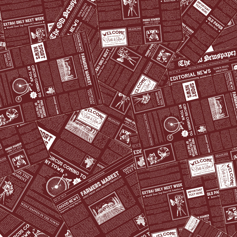 کاغذ کادو طرح روزنامه ای کد 233 بسته 25 عددی