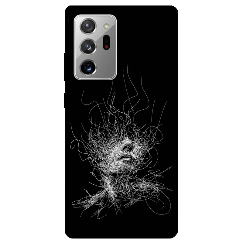 کاور مگافون طرح اسکچ صورت مدل 7423 مناسب برای گوشی موبایل سامسونگ Galaxy Note 20 Ultra 4G / 5G