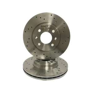 دیسک چرخ جلو اس ام تی مدل سوراخ دار کد 51779 مناسب برای ال 90 بسته 2 عددی 