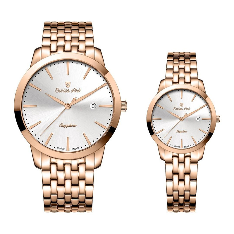 ست ساعت مچی عقربهای زنانه و مردانه سوئیس آرت مدل 62001516-14