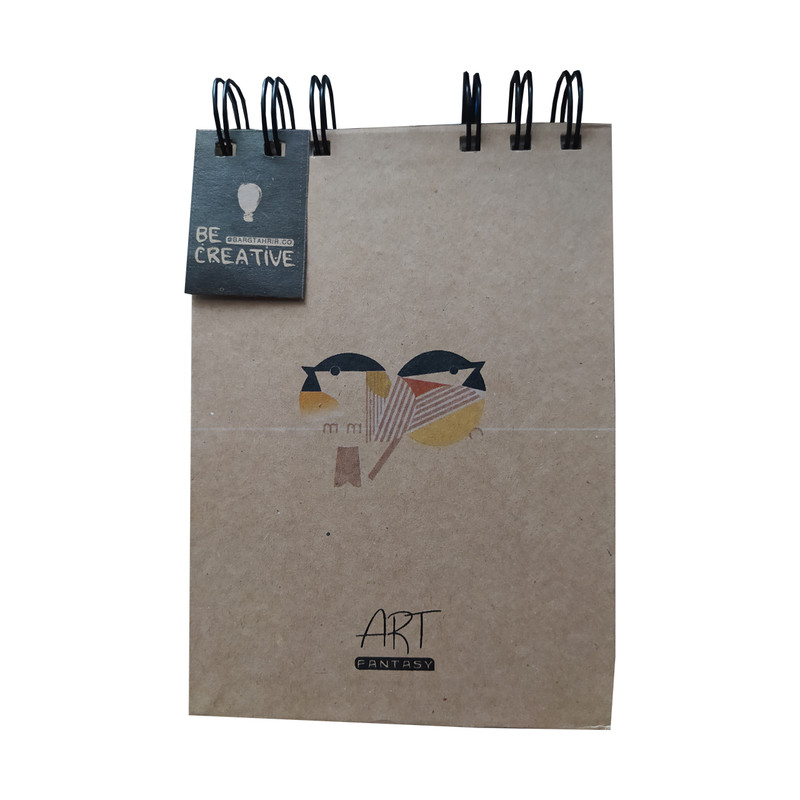 دفتر طراحی 50 برگ طرح birds کد FA602