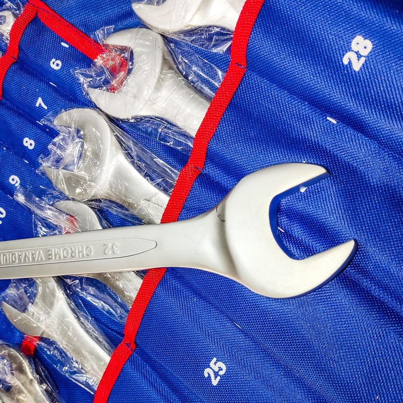 آچار یکسر تخت و یکسر رینگی مدل XHK-2051 مجموعه 26 عددی