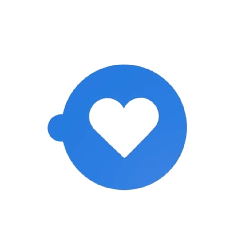 شابلون قهوه مدل قلب