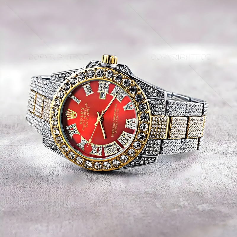 ساعت مچی عقربه ای  مدل فول نگین استون کد Av-Ro-4