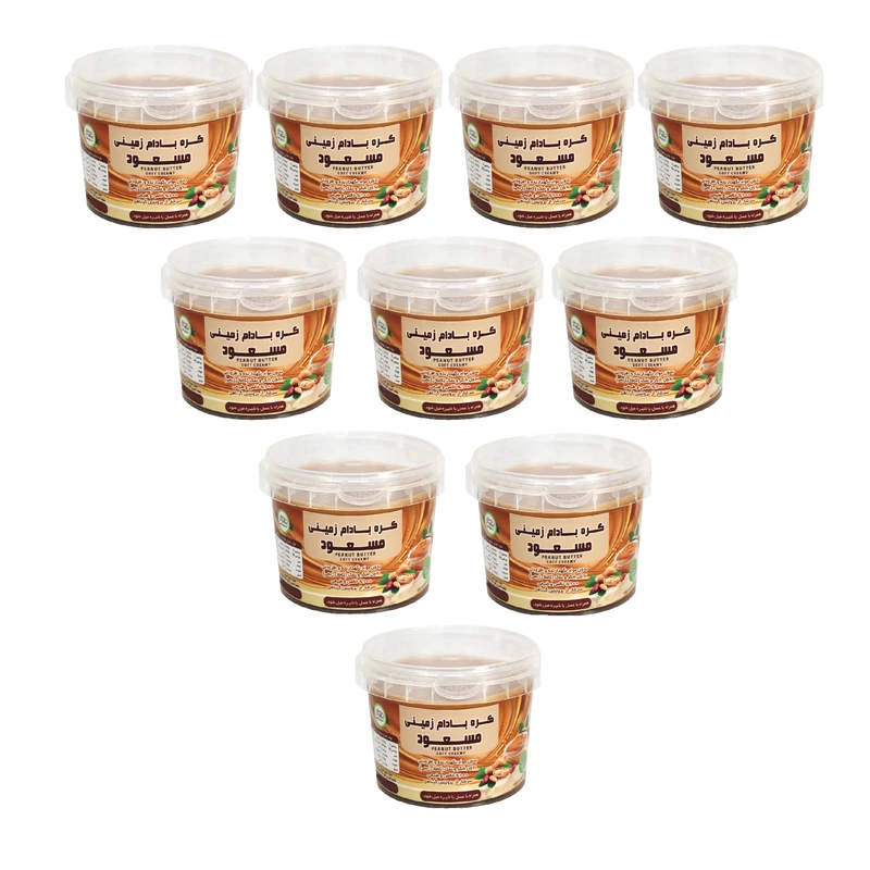    کره بادام زمینی رژیمی ساده مسعود - 500 گرم بسته 10 عددی